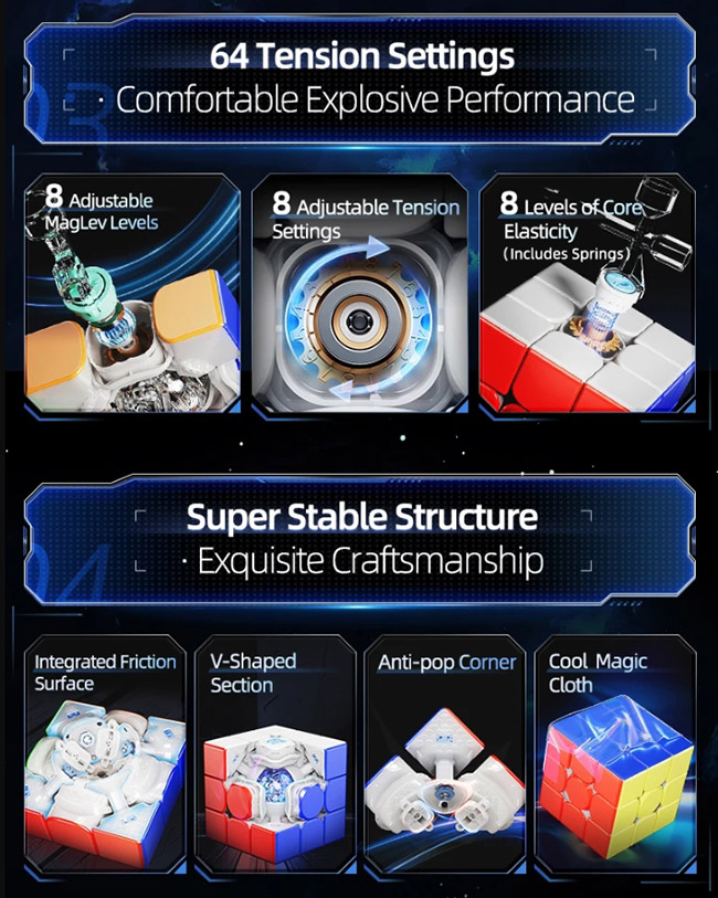 MoYu Super WeiLong V2 MagLev Ball-core 20-Magnet Speed Cube Nano Magic Clothes Version